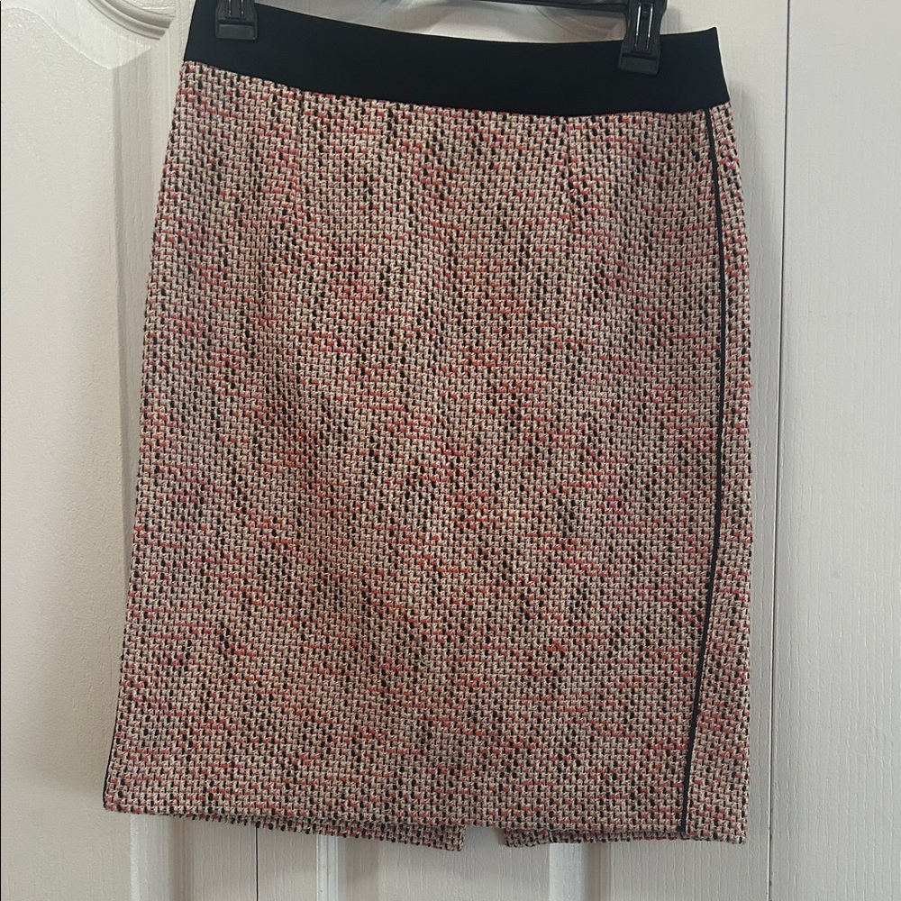 Banana Republic Tweed Skirt in Black and orange